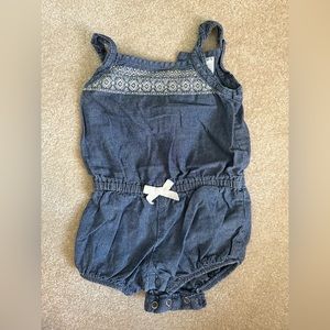 Carter’s Baby Girl Denim Romper 9 Month